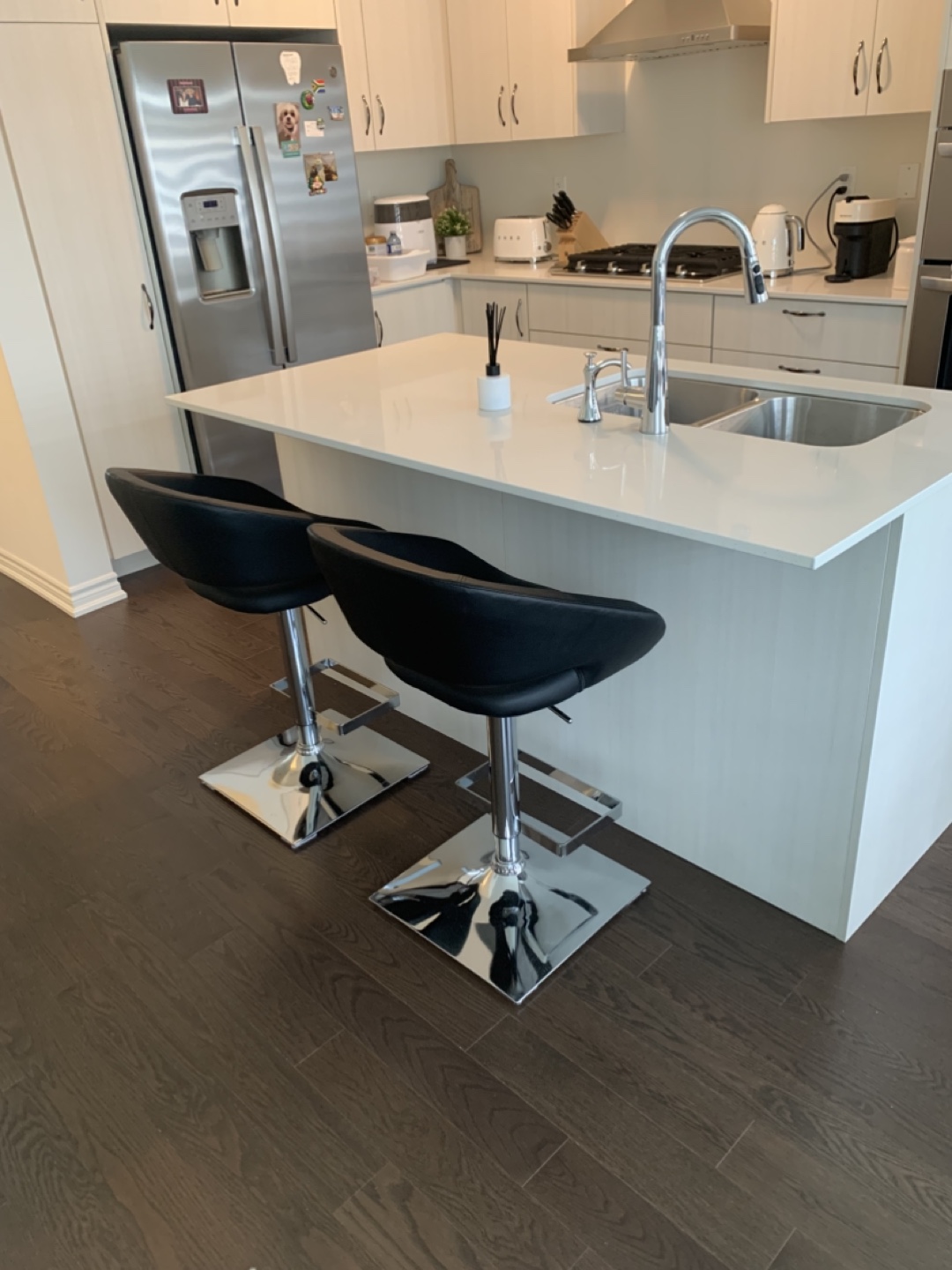 Black Bar Stools - Set of 2