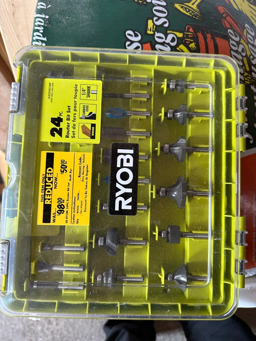 Ryobi 24-Piece Router Bit Set - Like New! thumbnail