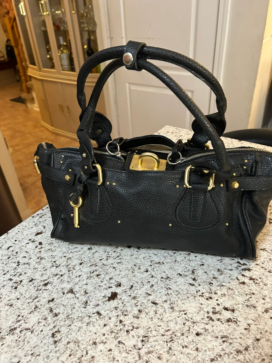 Chloé Black Leather Handbag thumbnail
