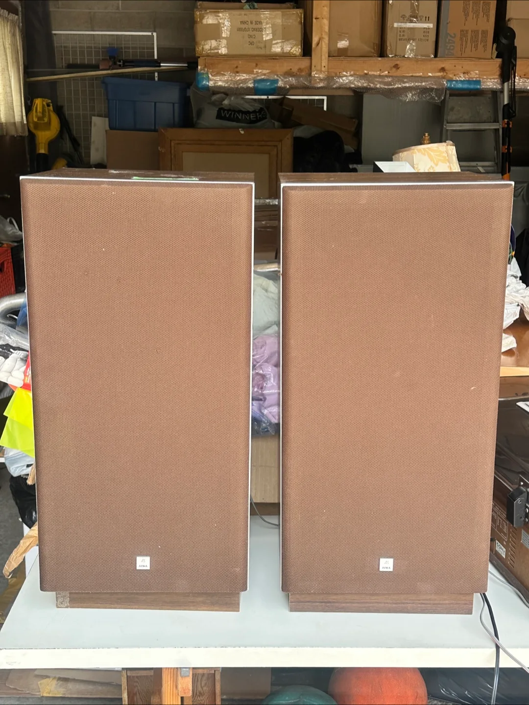 AIWA Speakers - Brown thumbnail