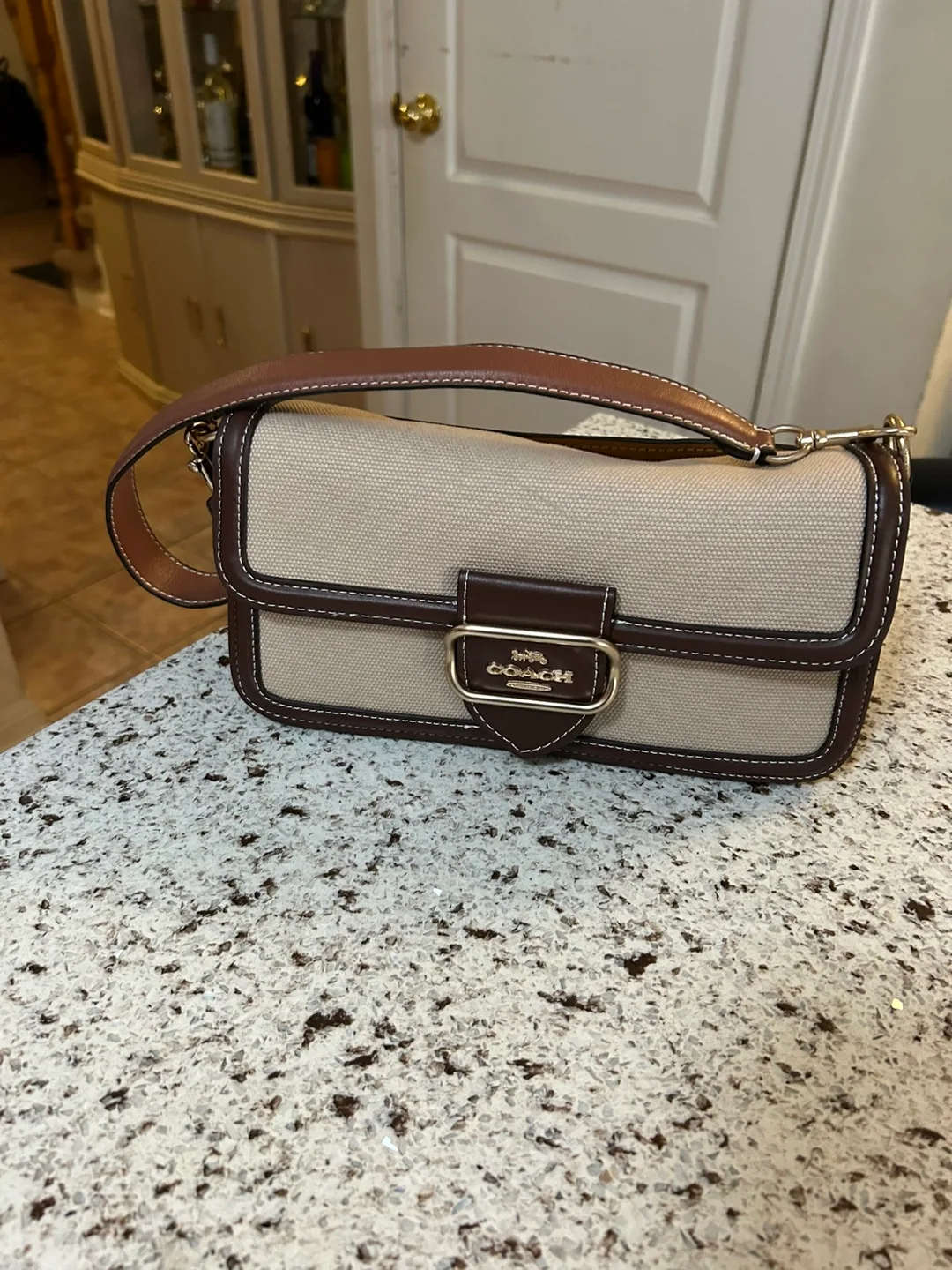 Coach Handbag - Brown and Beige thumbnail