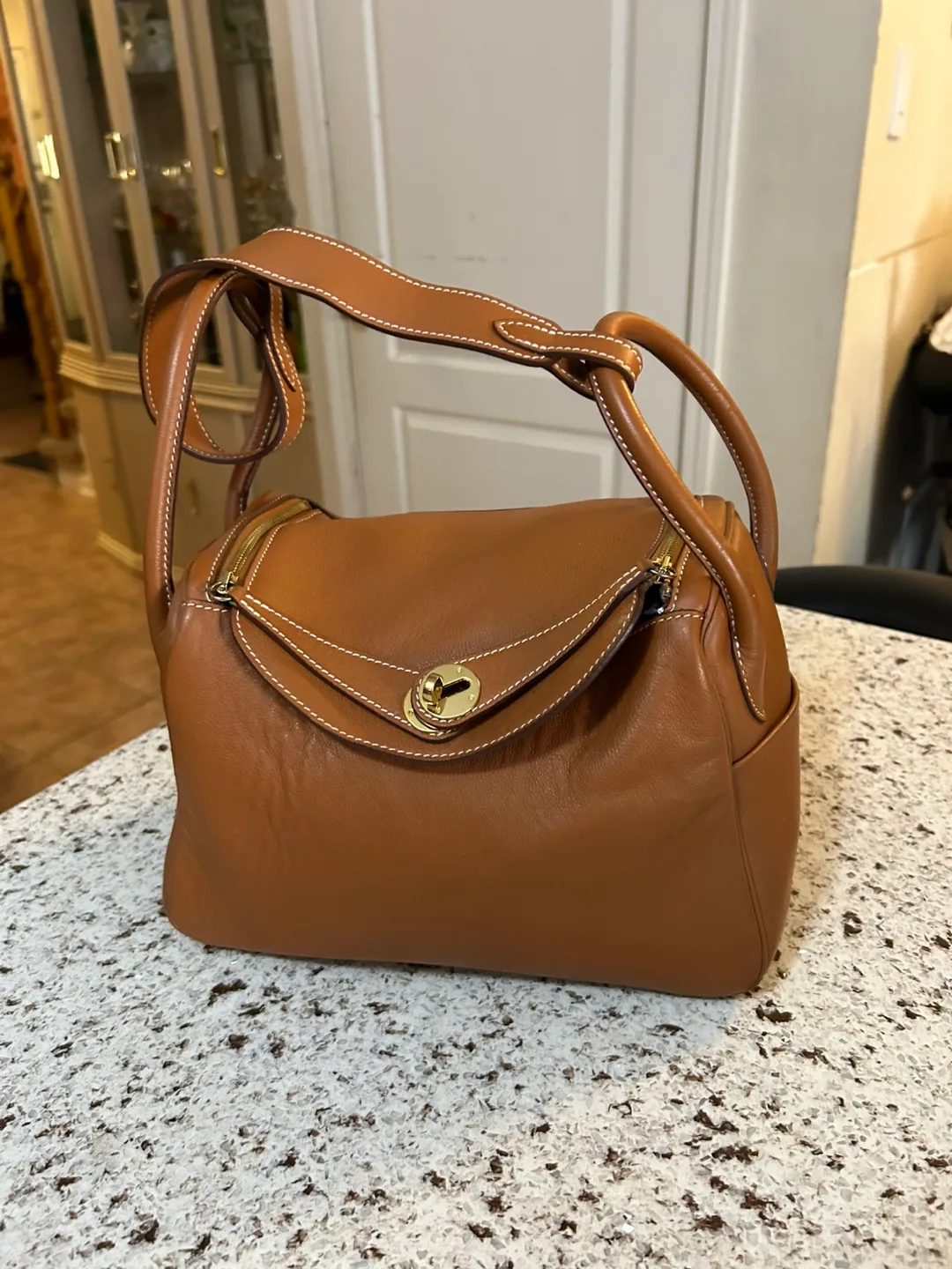 Leather Handbag - Brown thumbnail