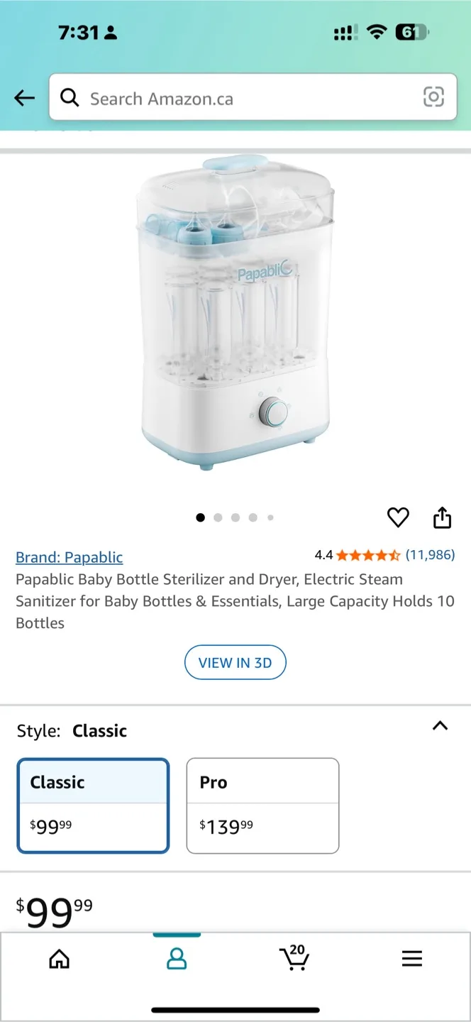 Papablic Baby Bottle Sterilizer & Dryer thumbnail