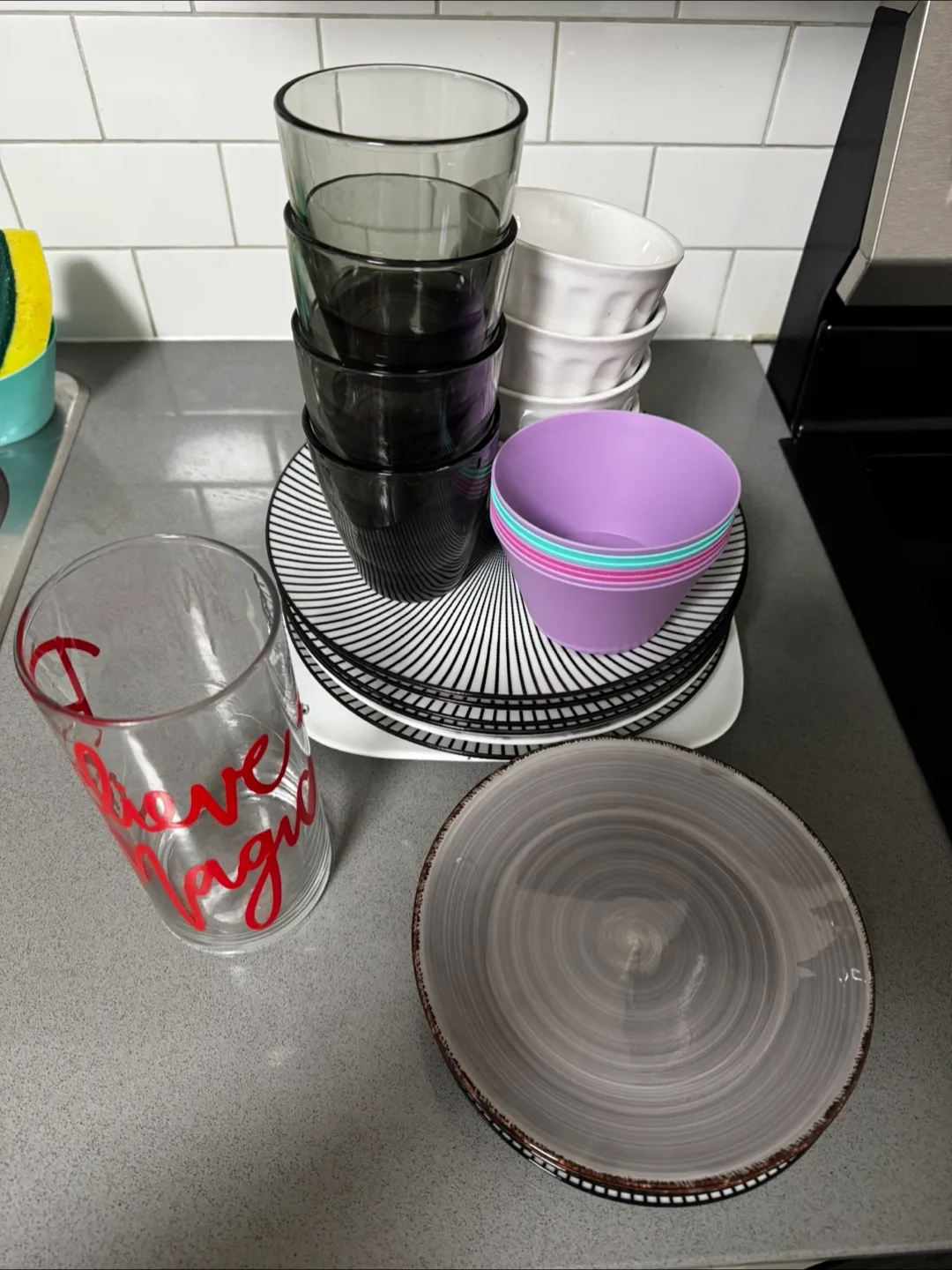 Assorted Dining Set - Plates, Bowls, and Glasses thumbnail