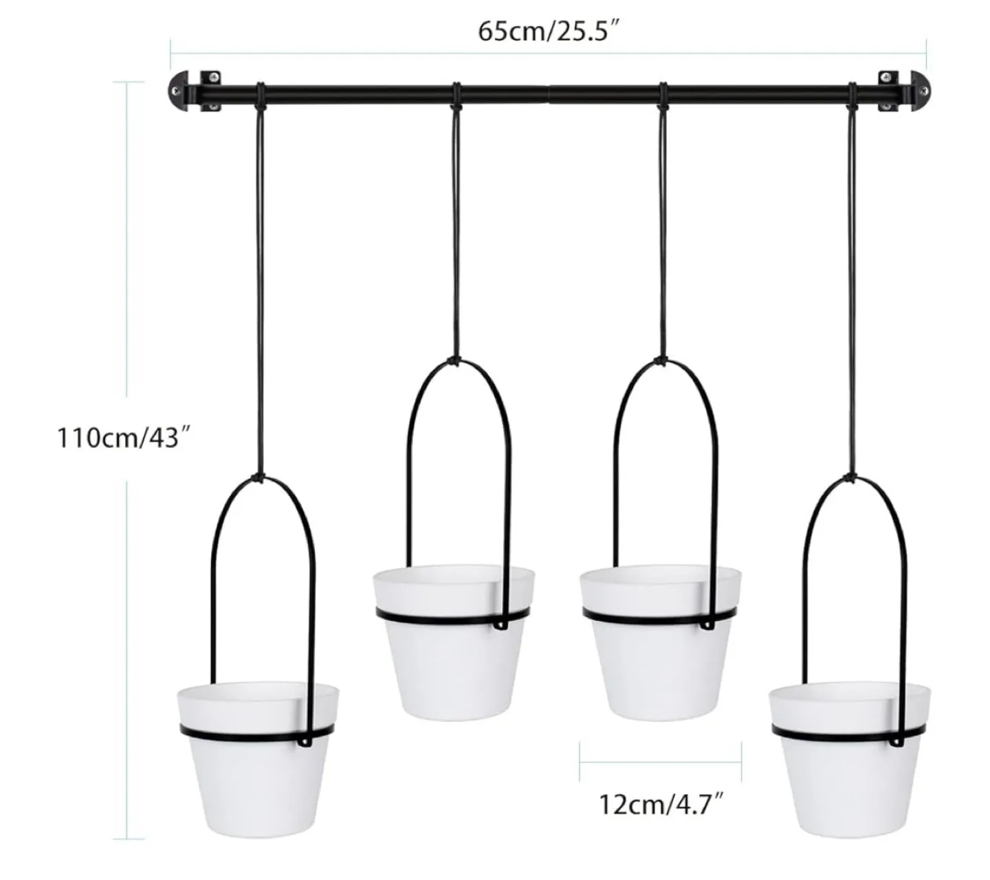 Hanging Plant Holder with 4 Pots image indicator(2)