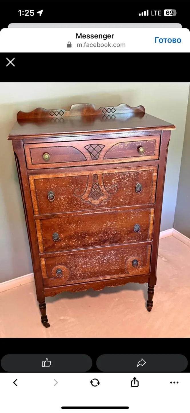 Antique Wooden Dresser Set thumbnail