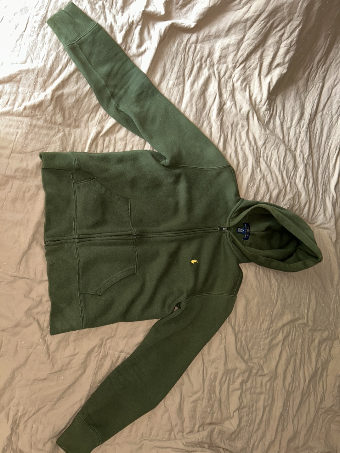 🧡 Polo Ralph Lauren Olive Green Hoodie - Size M (10-12)