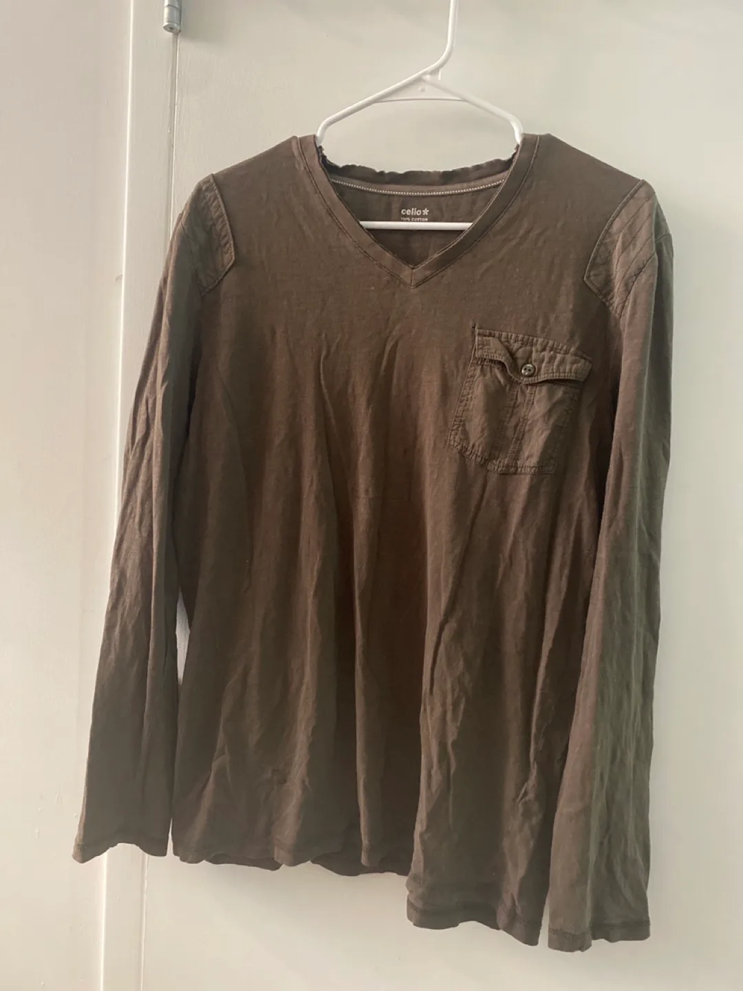 Celio Brown Long Sleeve Shirt - Size XL thumbnail