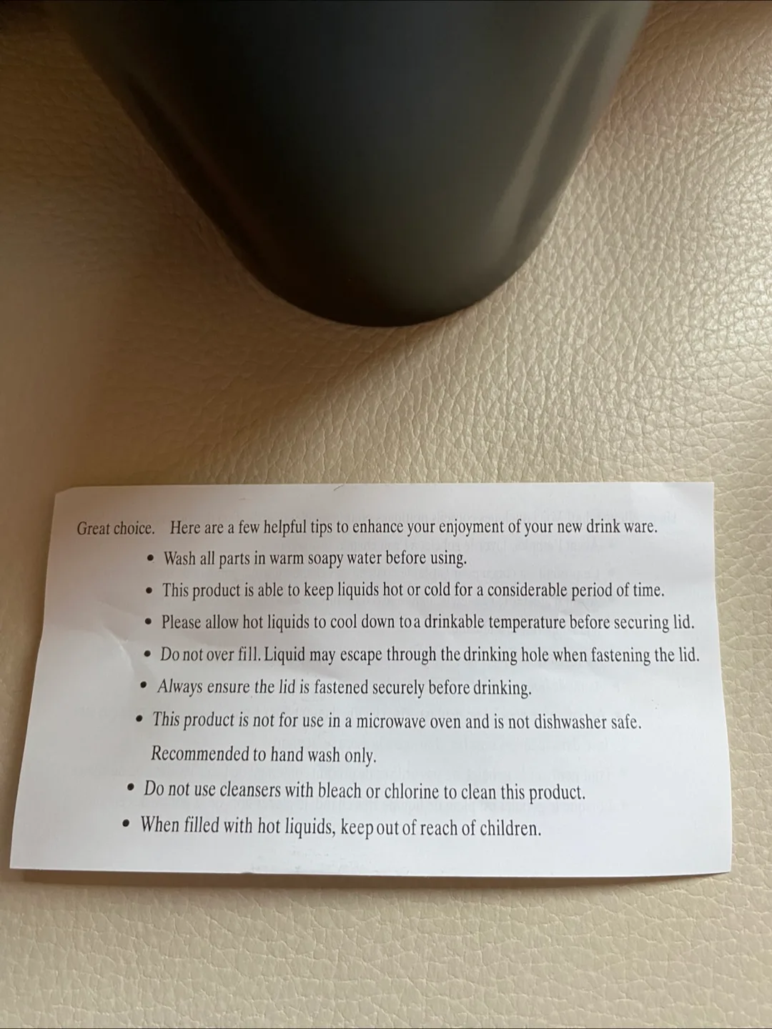 Cargill Black Tumbler water bottle with lid (new) image indicator(4)