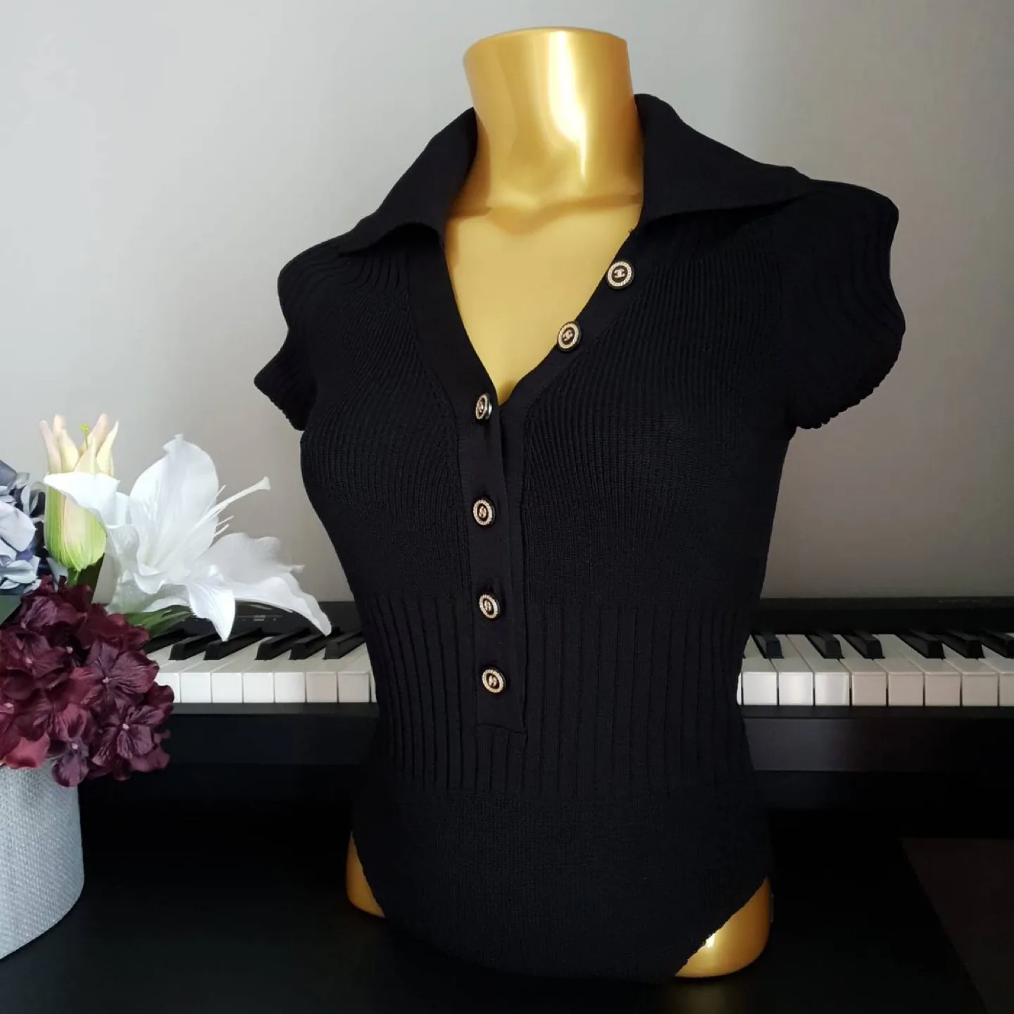 Collared Knit Bodysuit image indicator(4)