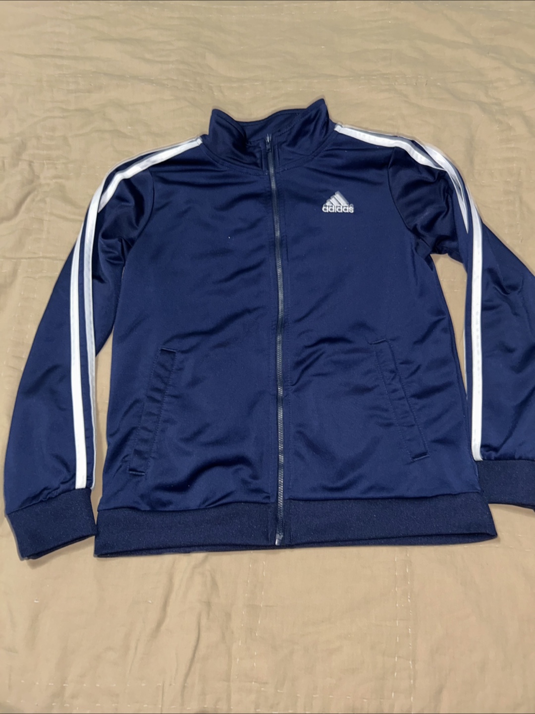 🧡 Adidas Track Jacket Size 10/12 Blue
