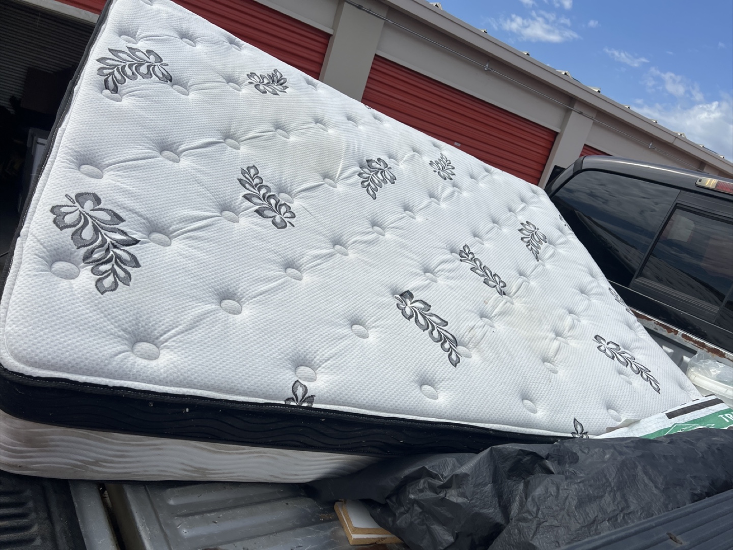 Mattress - White with Floral Design
