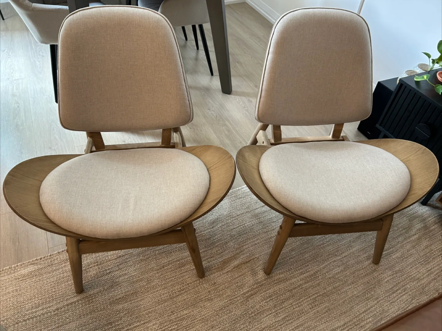 Modern Wooden Armchairs- Set of 2 thumbnail