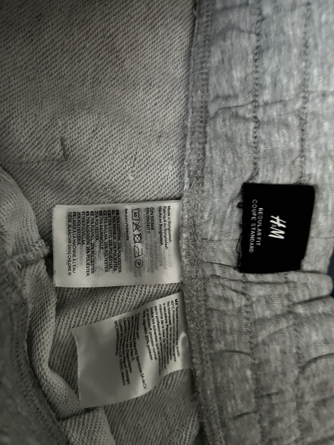 🧡 H&M Grey Cotton Blend Regular Fit Shorts - photo 2