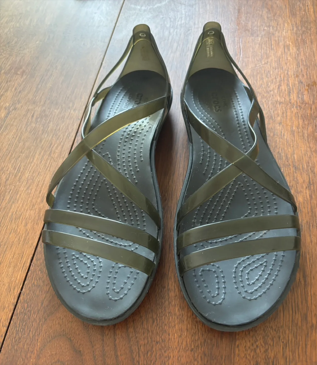 Crocs Black Strappy Sandals thumbnail