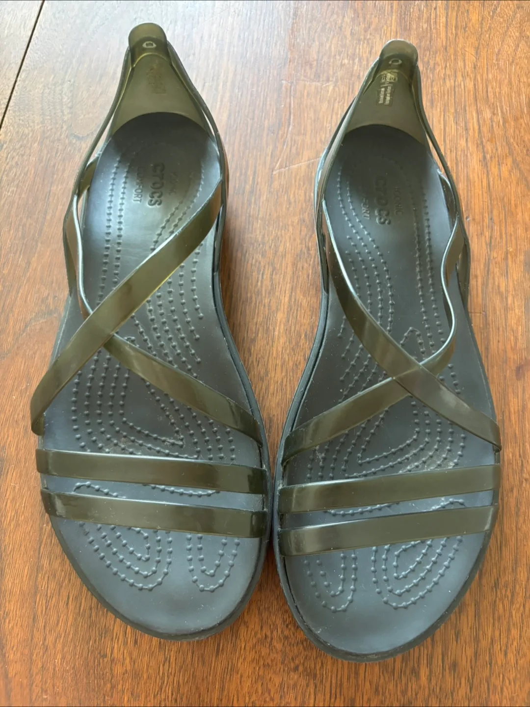Crocs Black Strappy Sandals image indicator(5)