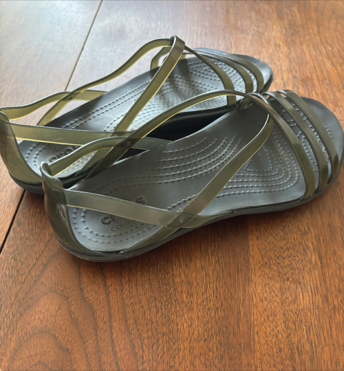 Crocs Black Strappy Sandals image indicator(3)