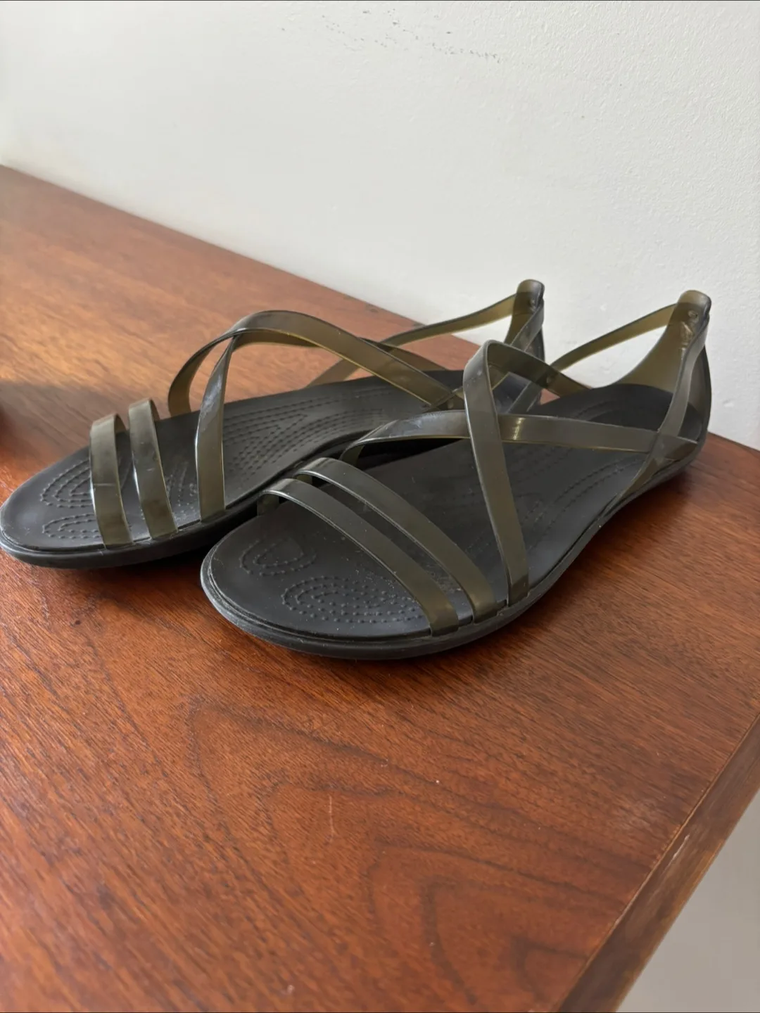 Crocs Black Strappy Sandals image indicator(6)