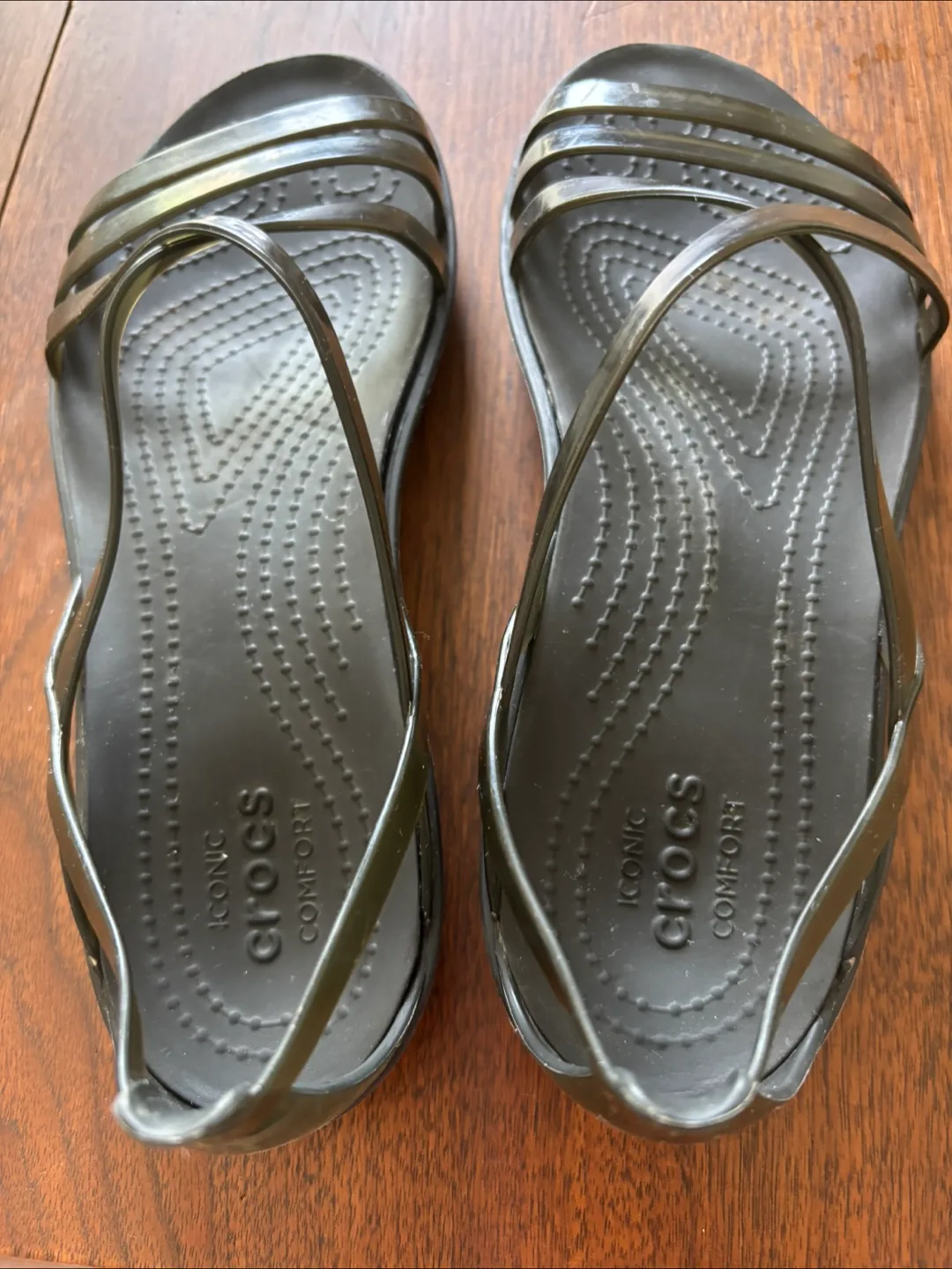 Crocs Black Strappy Sandals image indicator(2)