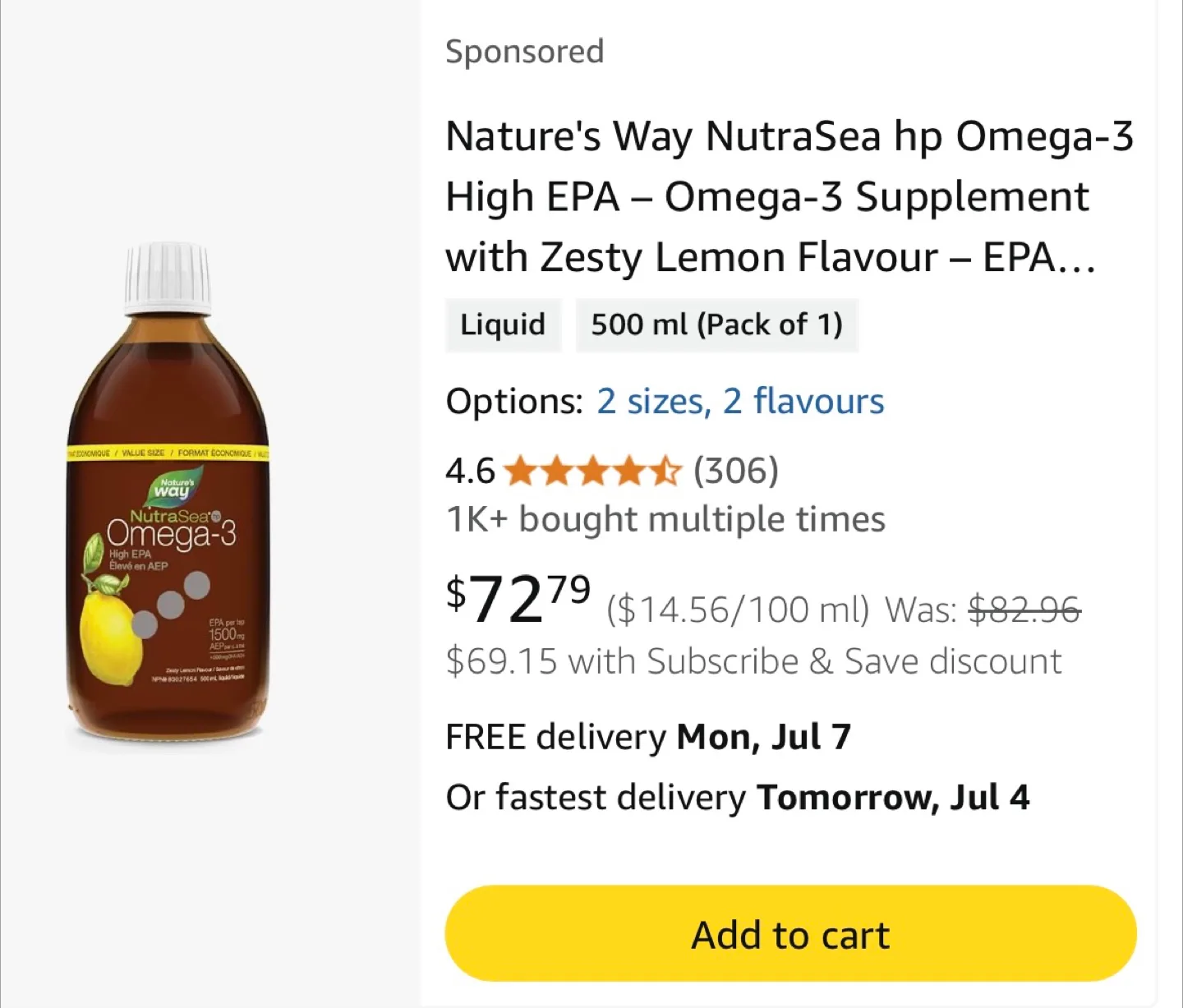Nature's Way NutraSea Omega-3 Liquid image indicator(6)