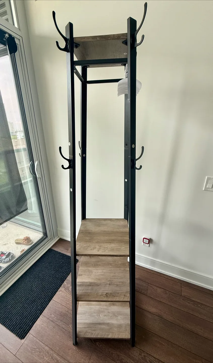Hall Tree with Storage Shelves & Hooks thumbnail