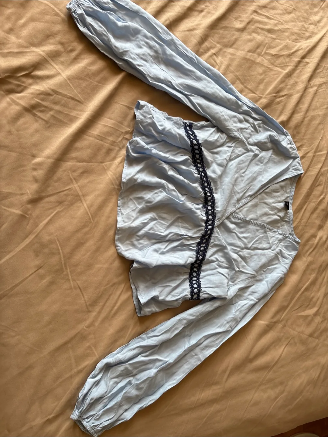 🇨🇦Shein Light Blue Blouse - Size S thumbnail