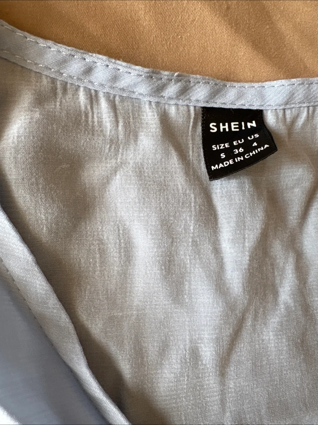 🇨🇦Shein Light Blue Blouse - Size S image indicator(3)