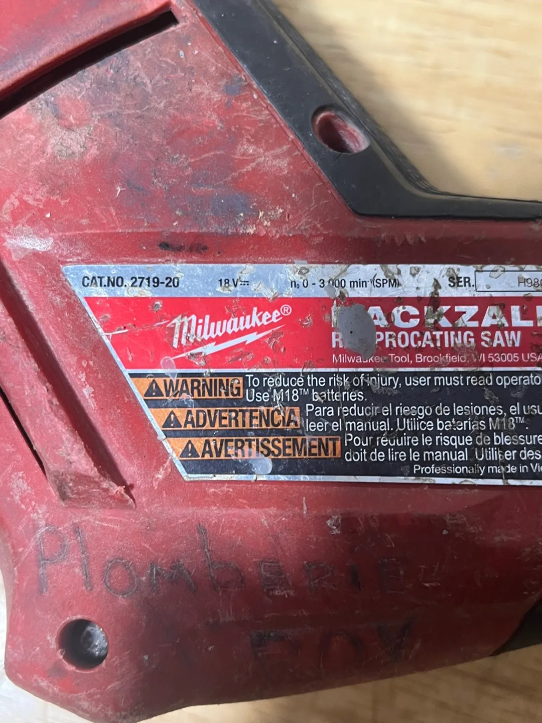 Milwaukee Hackzall Reciprocating Saw 2719-20 image indicator(3)