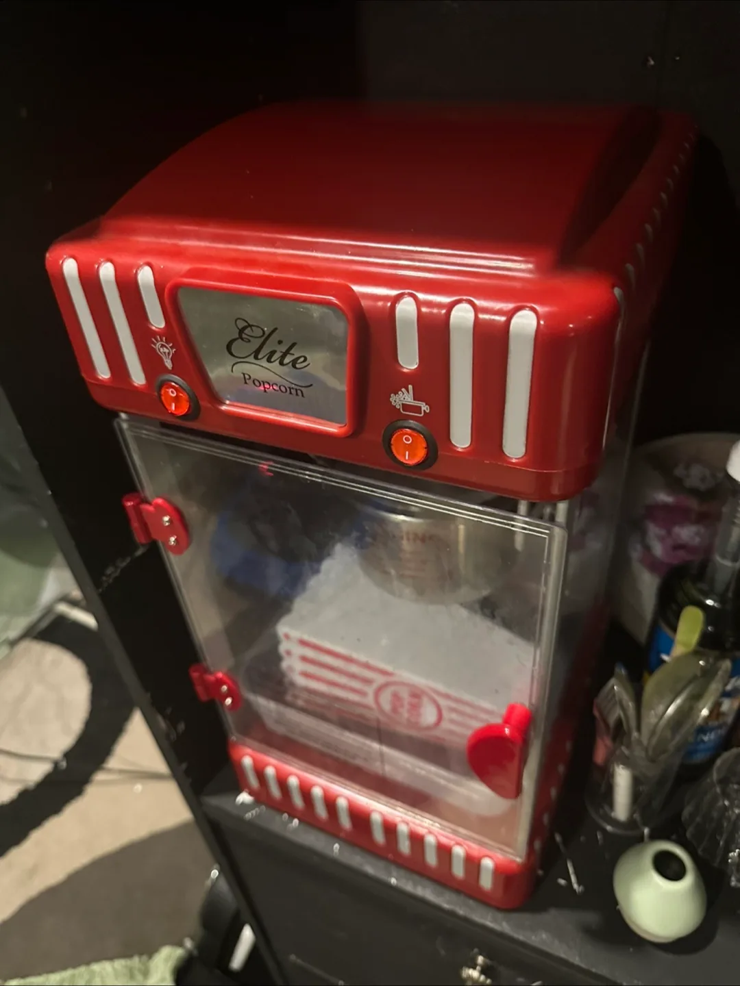 Elite Popcorn Machine, Red thumbnail