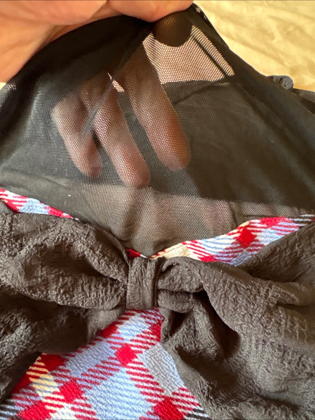 🇨🇦Shein Plaid Bow Dress - Size XL image indicator(2)