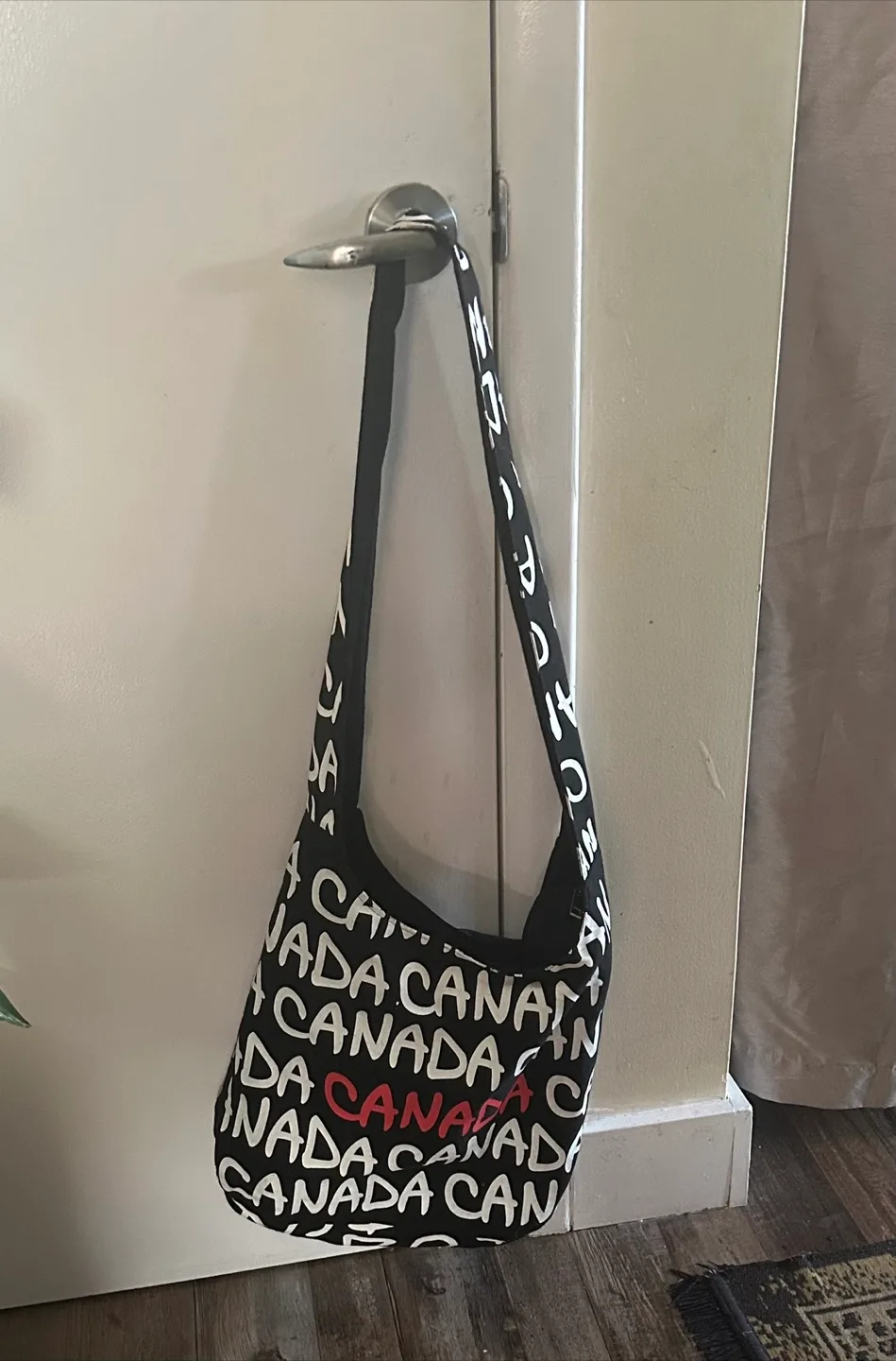 Canada Print Shoulder Bag - Black & White thumbnail