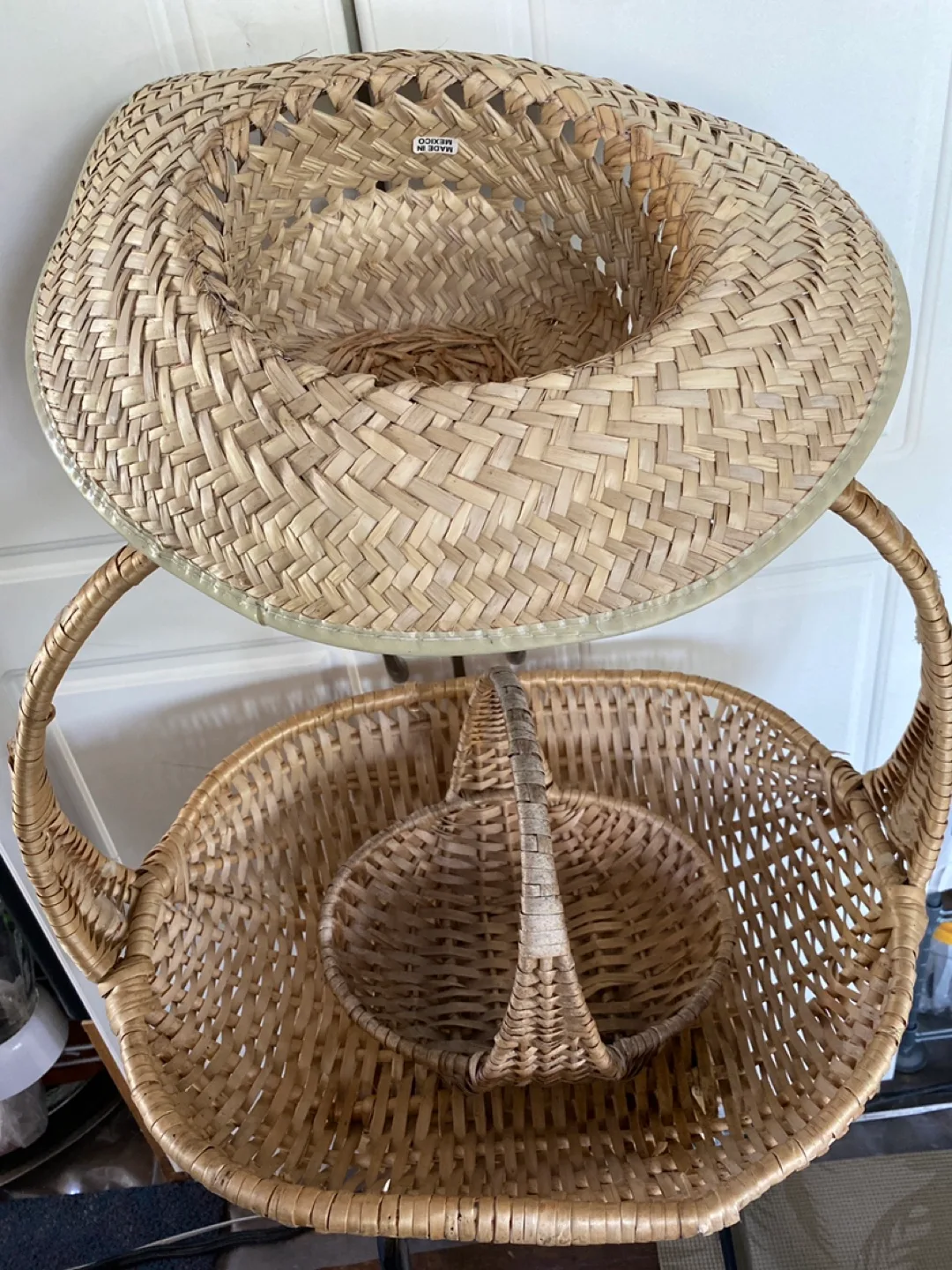 🇨🇦 Woven Straw Cowboy Hat & Basket Set image indicator(2)