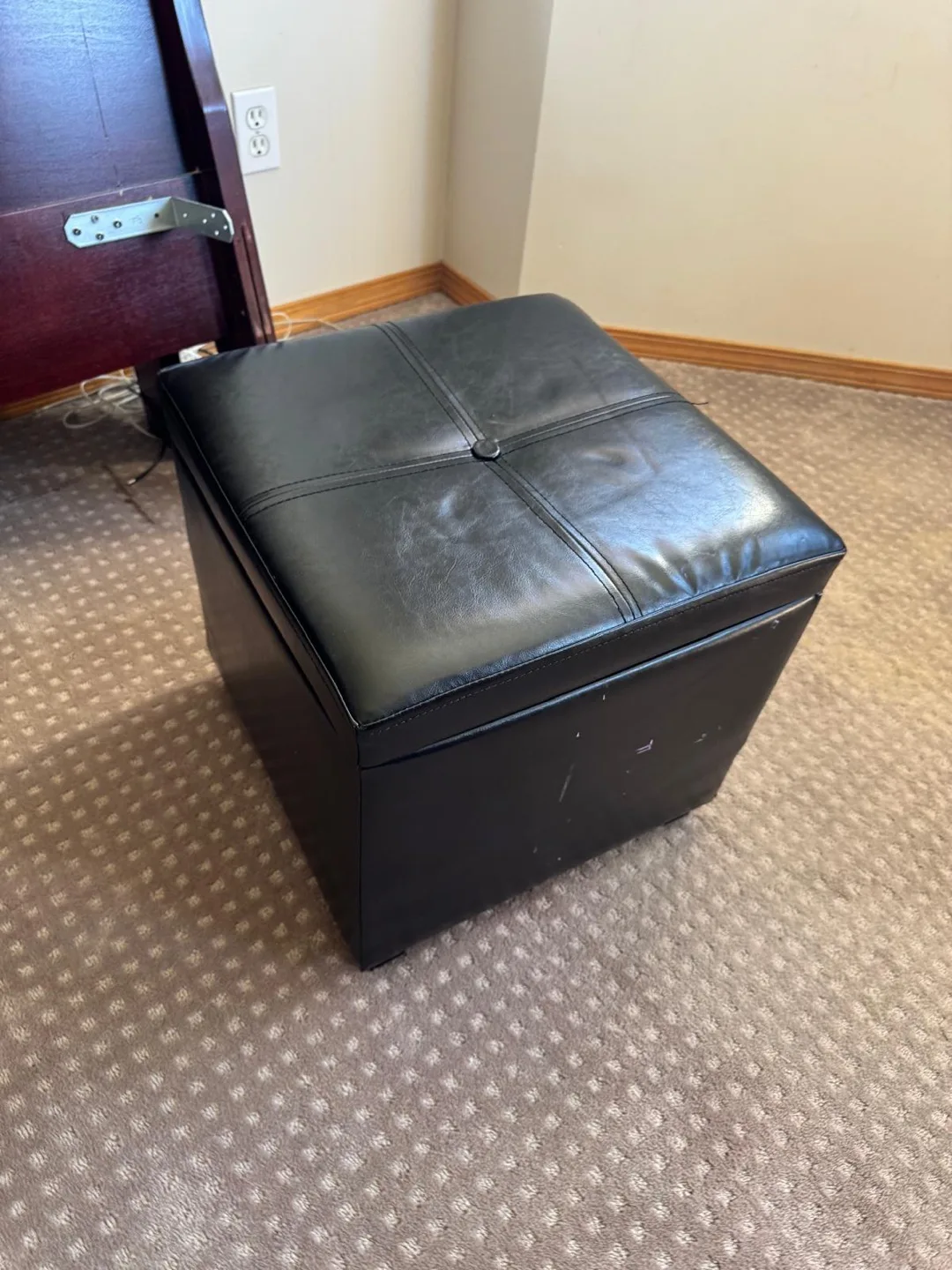 Black Storage Ottoman thumbnail