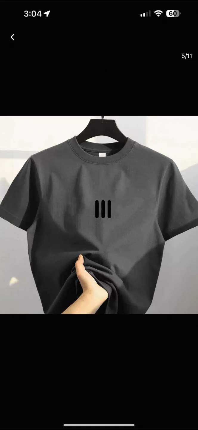 Olive green and grey color T-Shirt - L size thumbnail