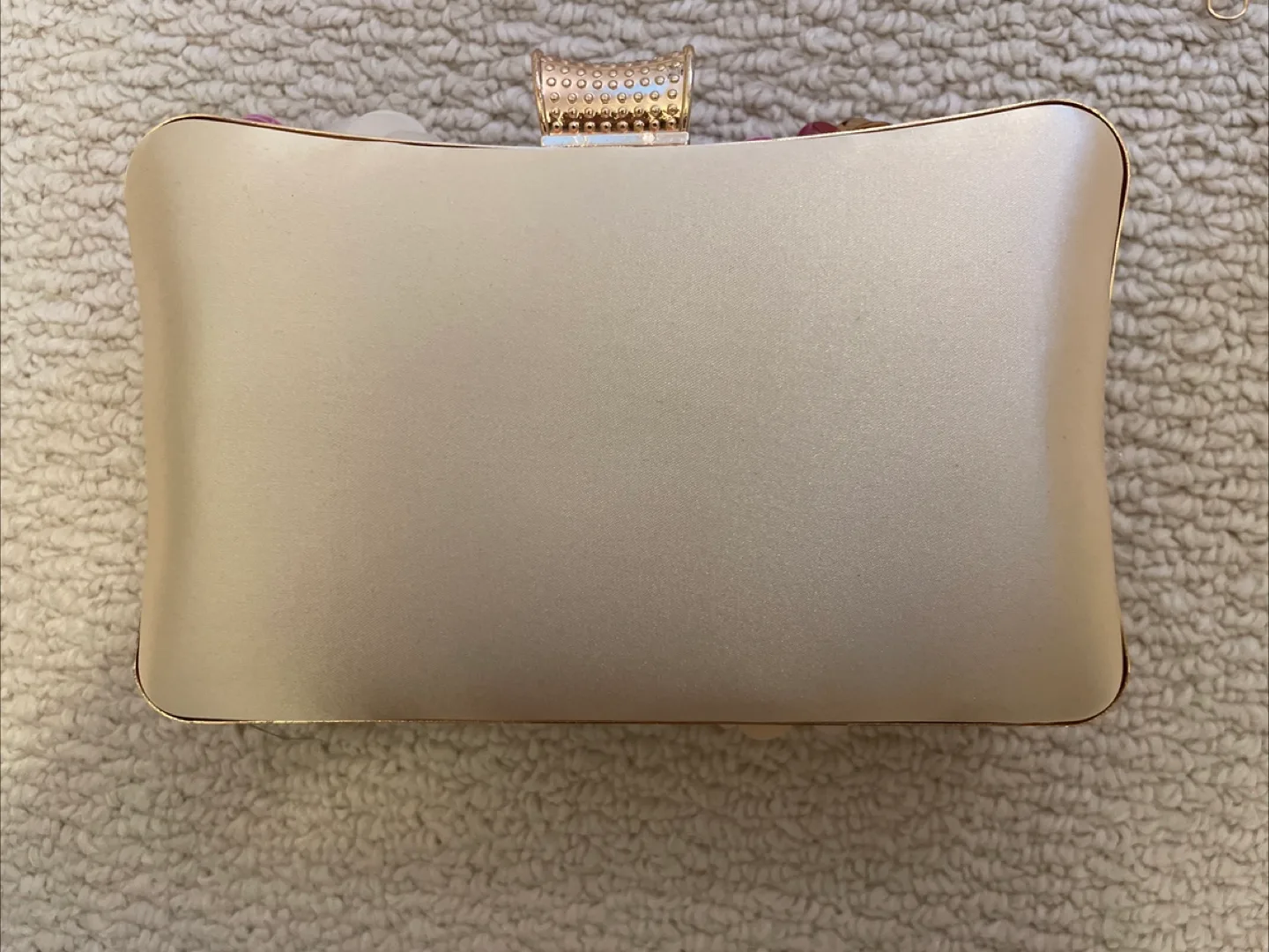 Floral Embellished Clutch with Chain Strap image indicator(3)