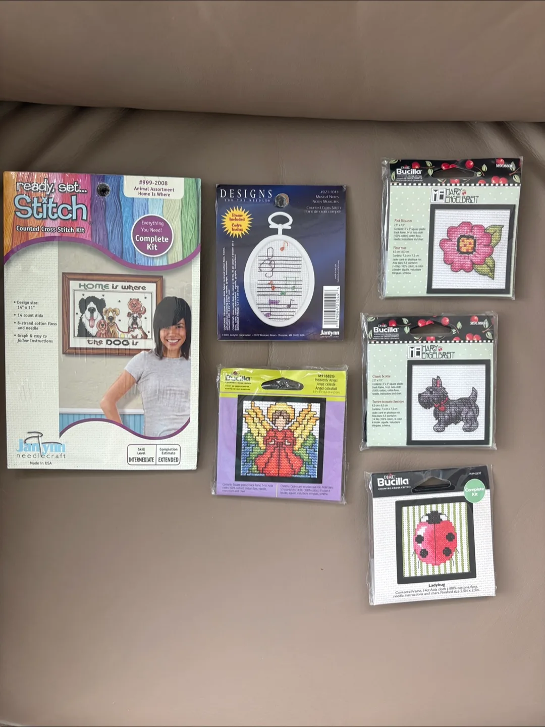 6 New Cross Stitch Kits thumbnail