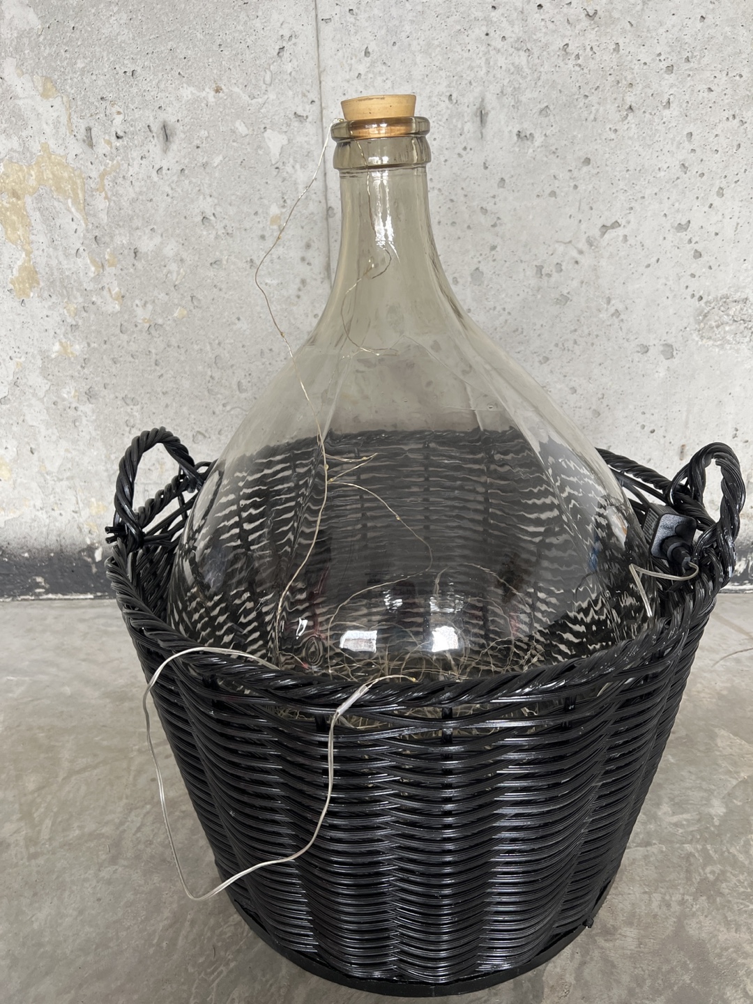 Wine carboy with basket carrier