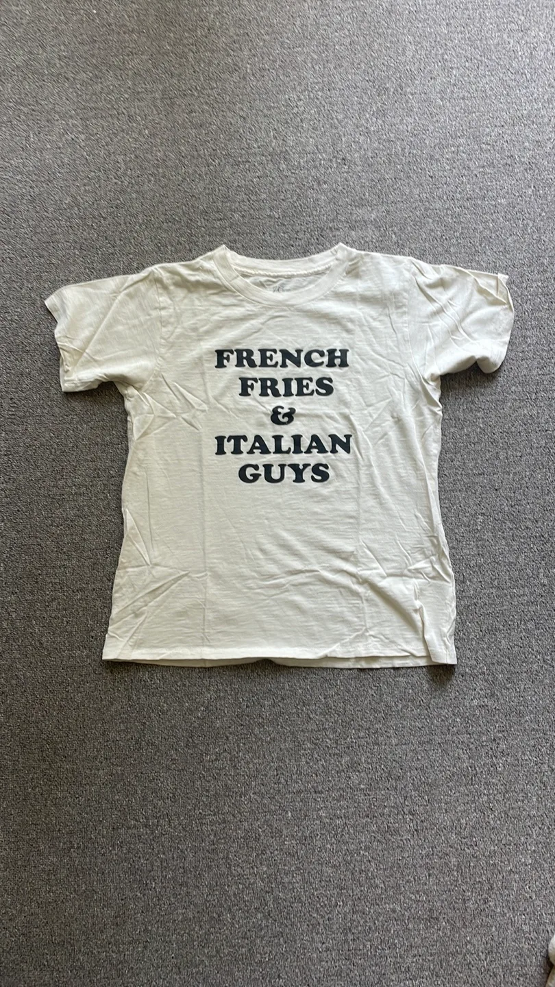 J. Crew 'French Fries & Italian Guys' Tee - Size M thumbnail