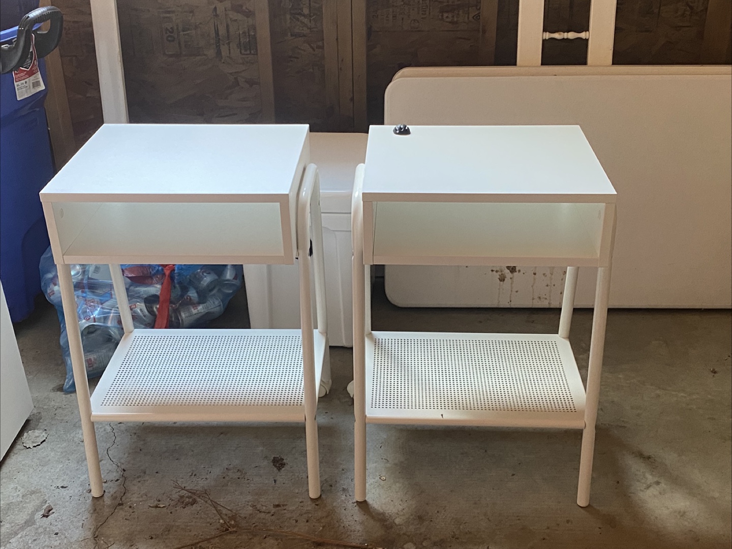 White Bedside Tables - Set of 2