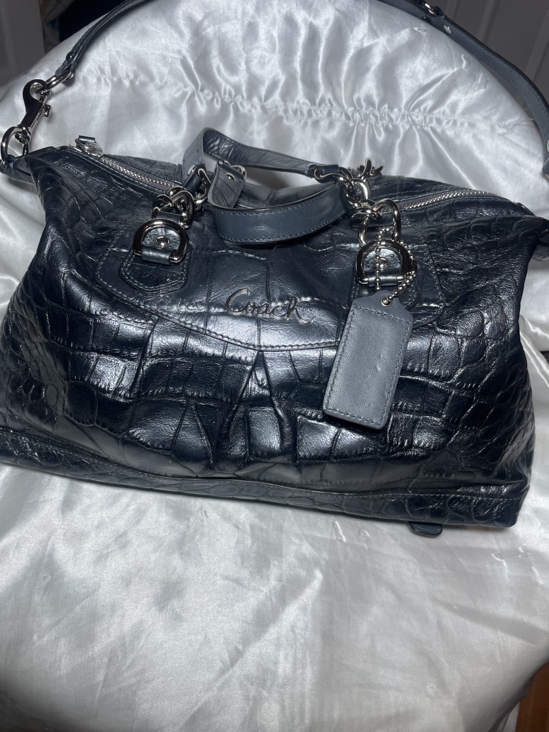 Coach Black Leather Satchel