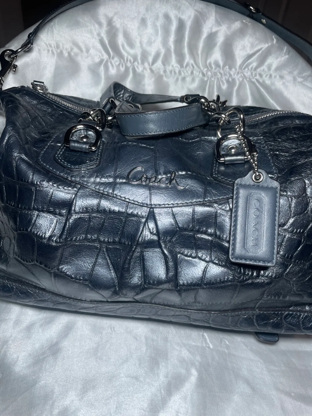 Coach Black Leather Satchel image indicator(3)