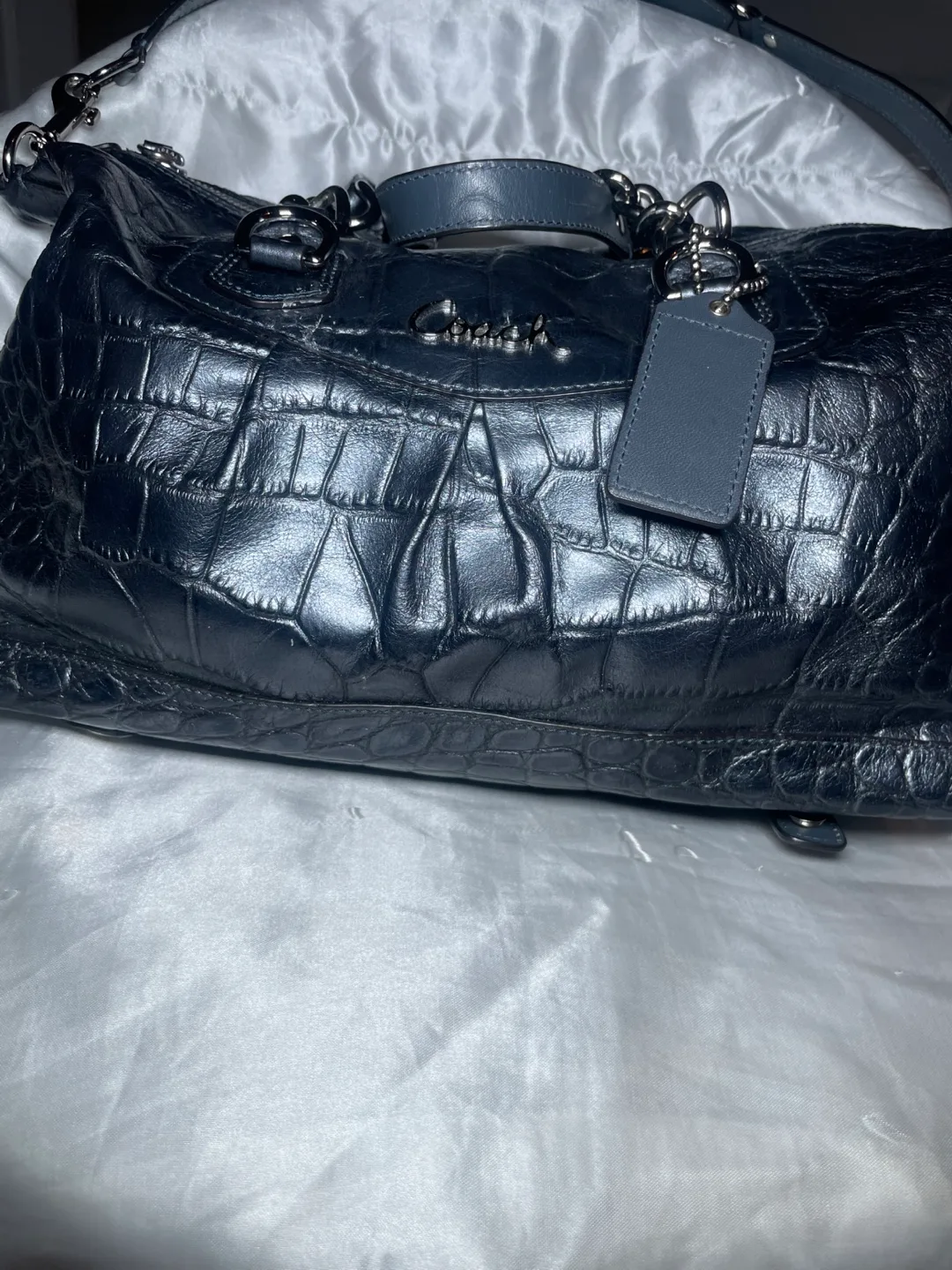 Coach Black Leather Satchel image indicator(2)