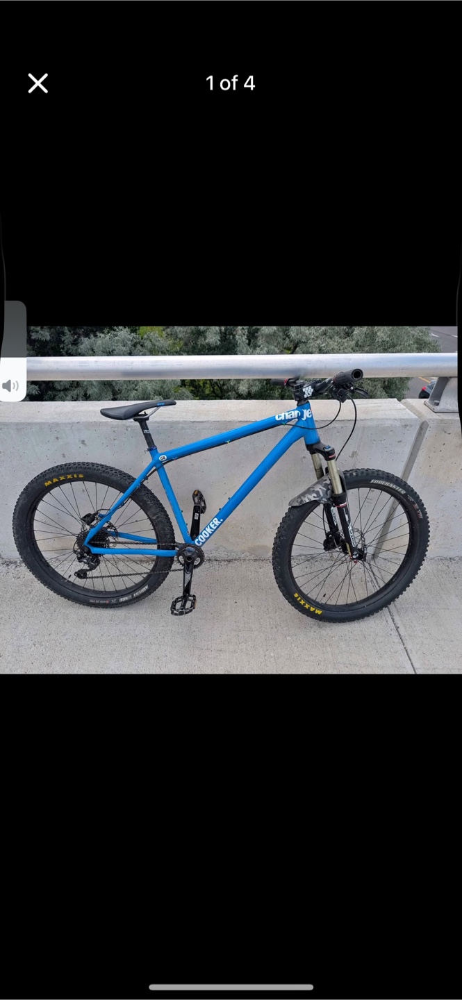 Hard Tail Blue Mountain Bike