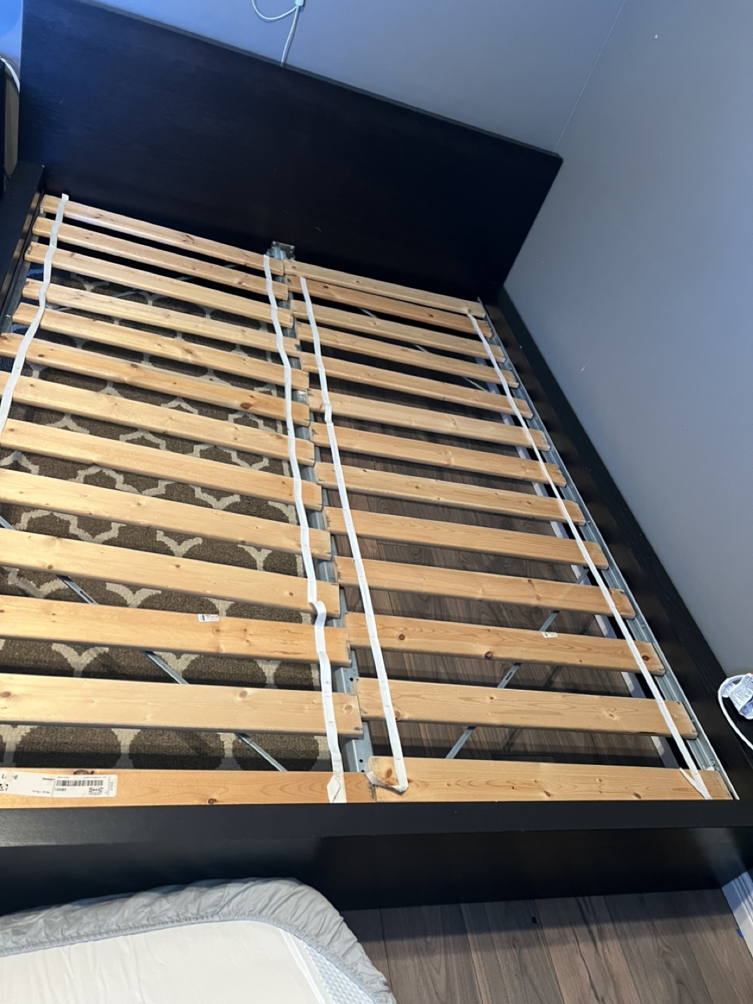 Queen malm bed - taken apart in garage alread