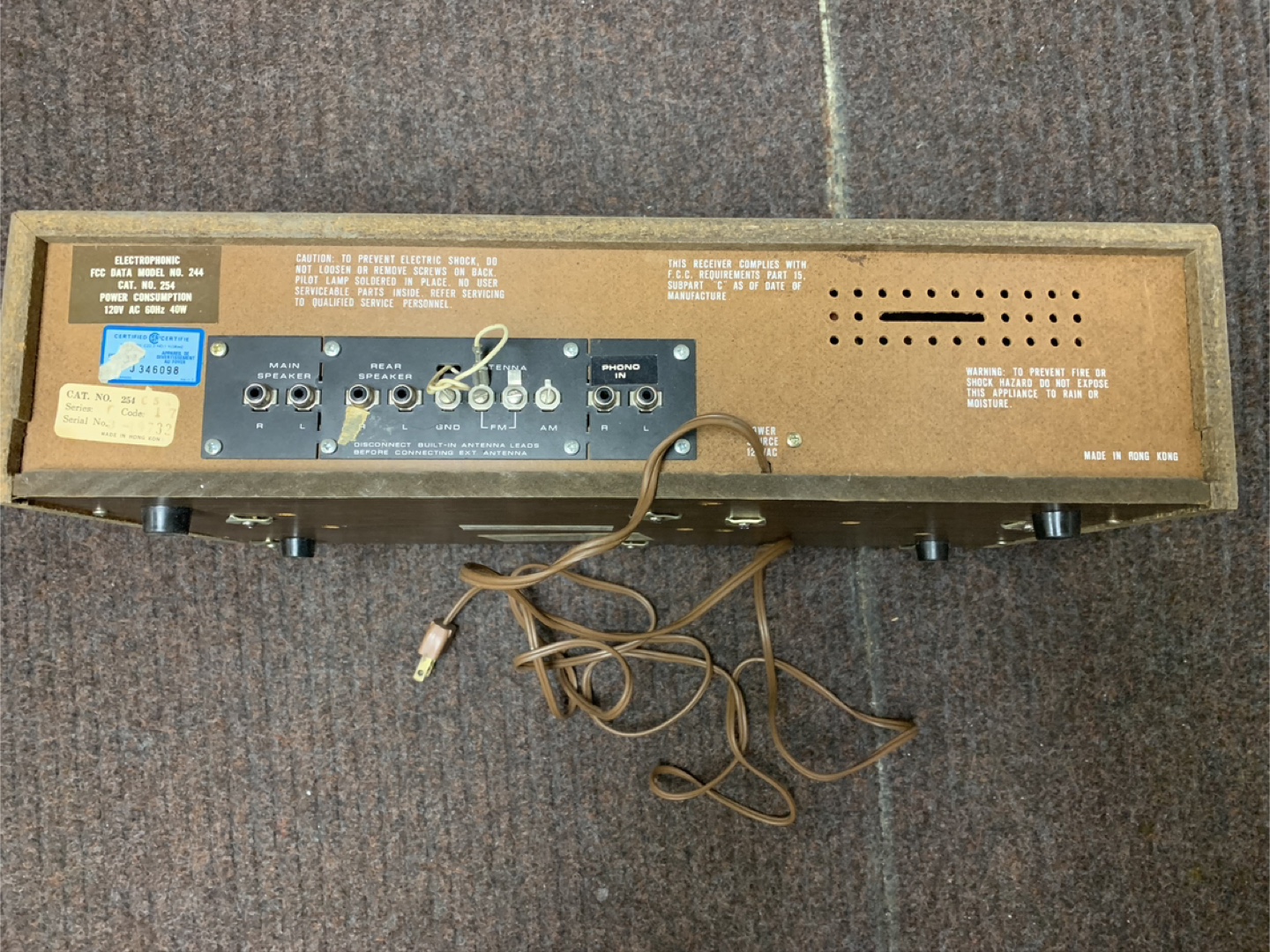 Vintage Electrophonic IC/IFET AM/FM 8-Track Stereo Receiver - photo 2