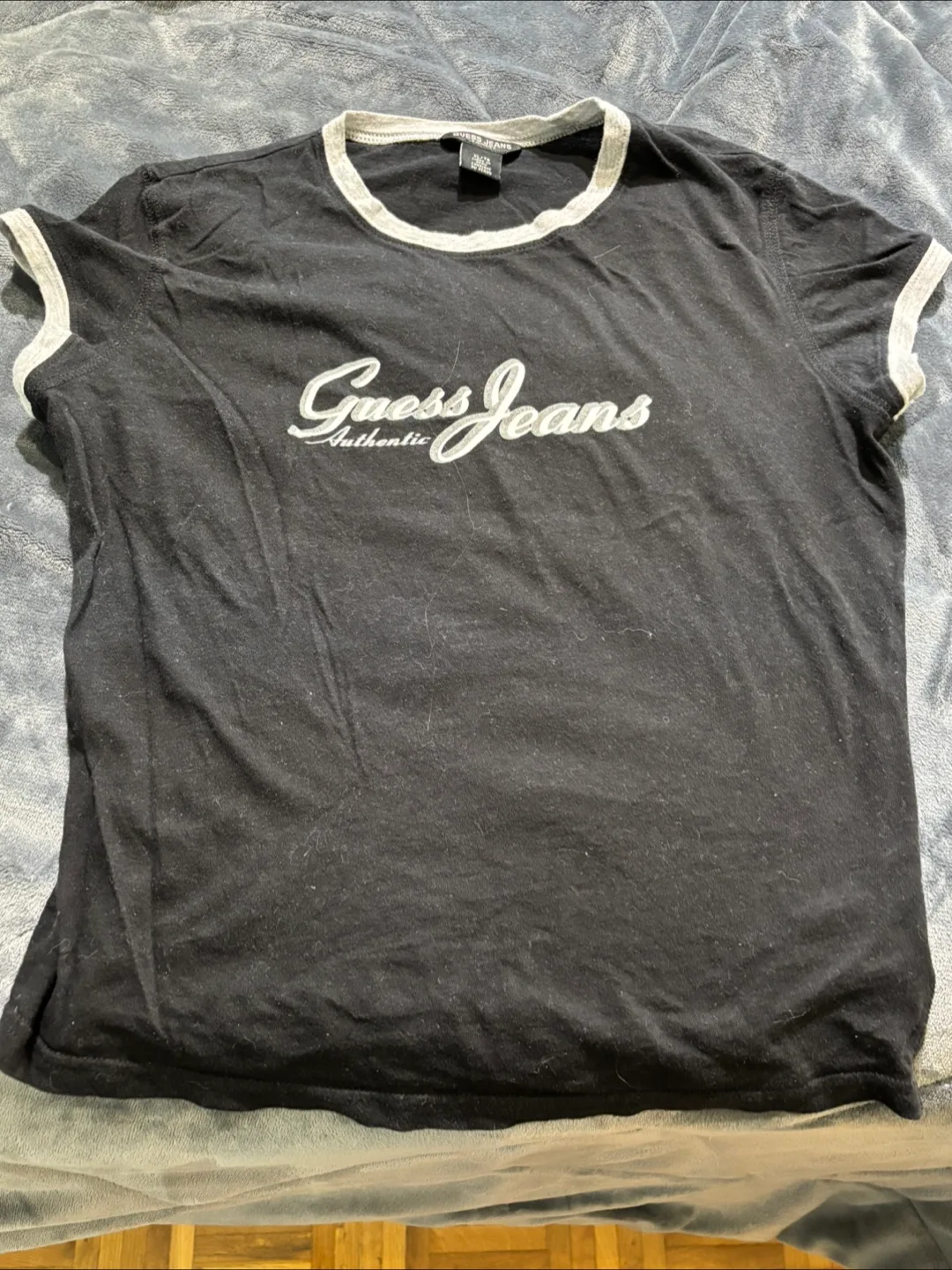 Guess Jeans Authentic Black Ringer Tee - XL thumbnail