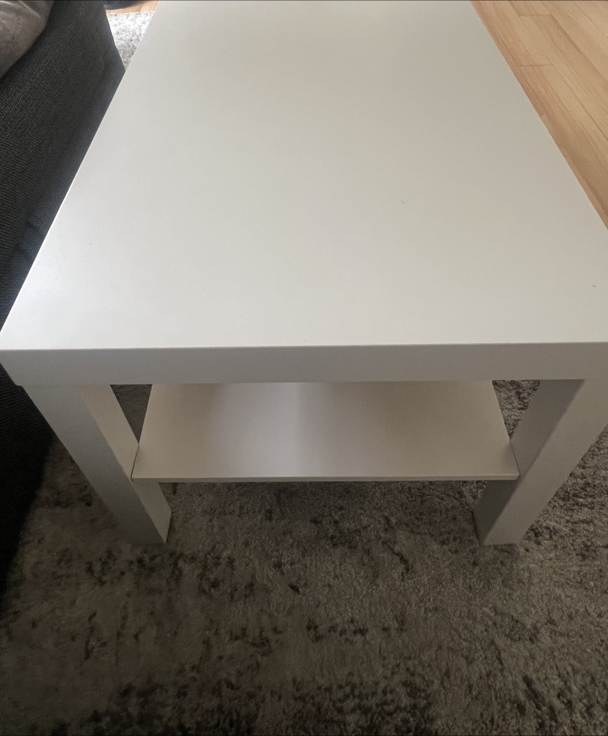 IKEA White Coffee Table with Rug - photo 5