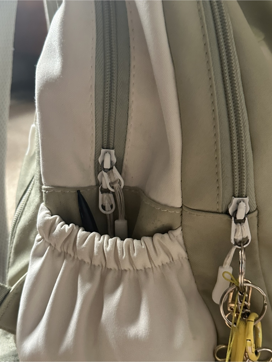 Cute Backpack - Sage Green & White - photo 3