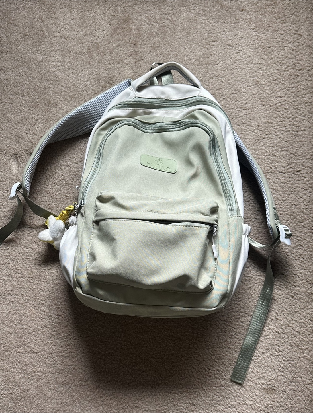 Cute Backpack - Sage Green & White - photo 2