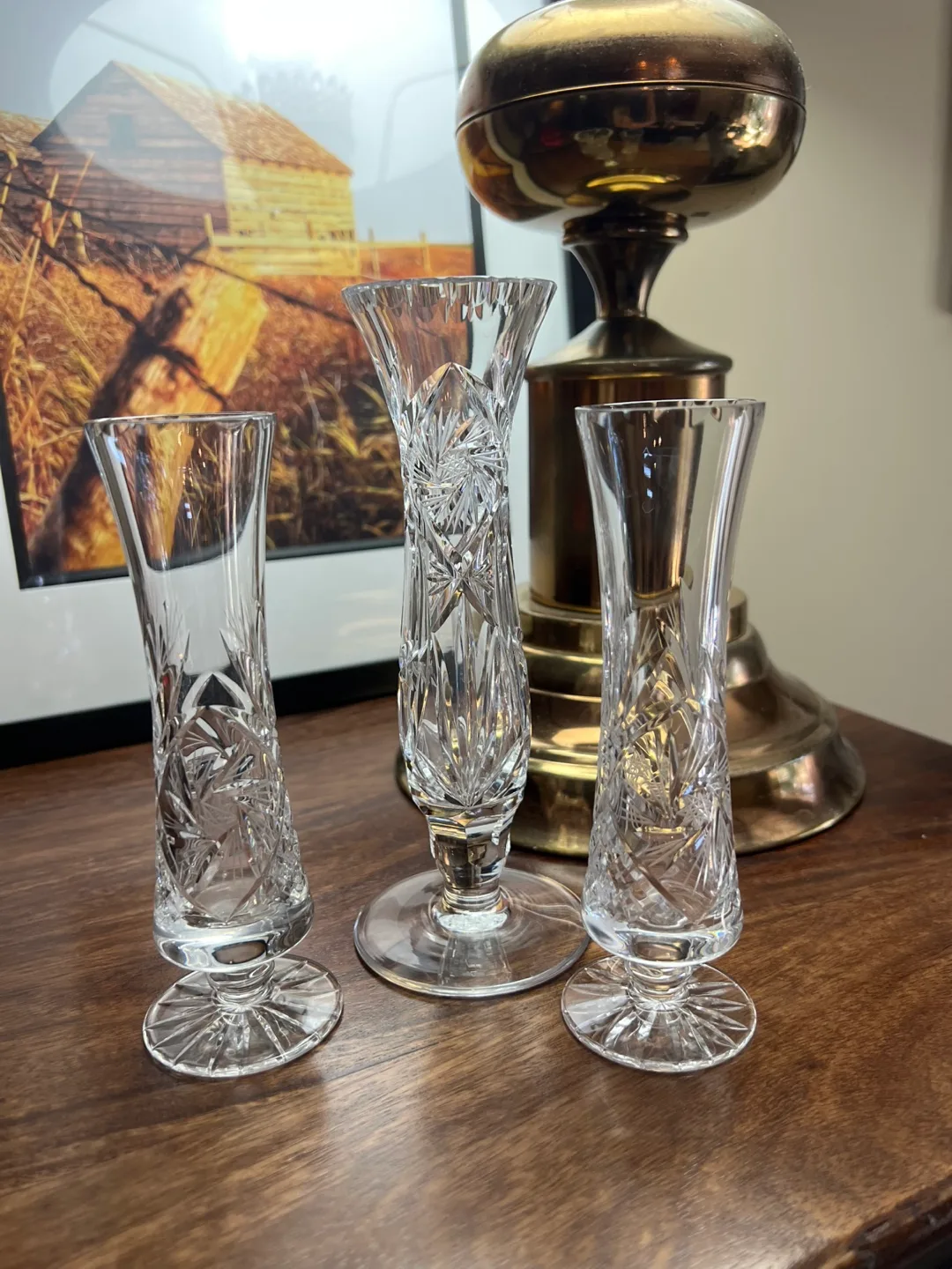 Vintage Crystal Bud Vases thumbnail